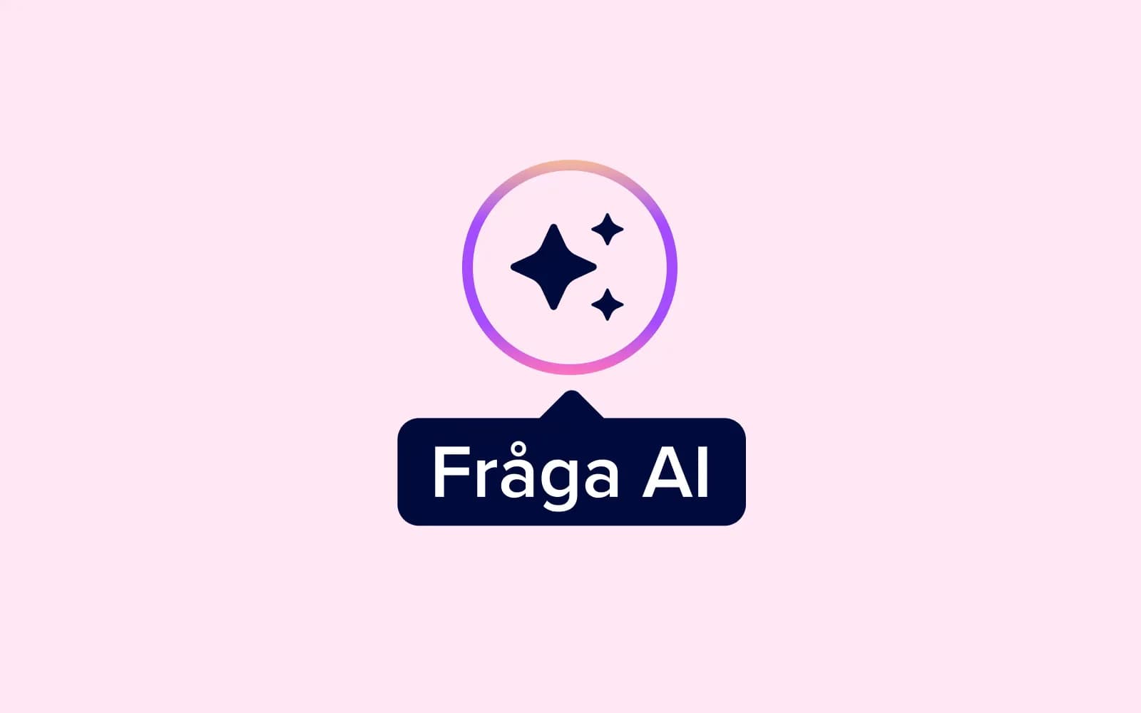 Knappen Fråga AI för AI-assistenten Sesam på Suntarbetslivs webb